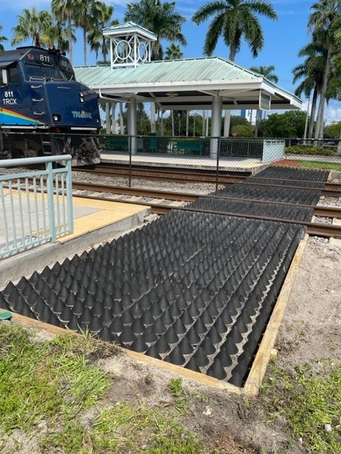 Anti-Trespass Panels At Fort Lauderdale Airport Station